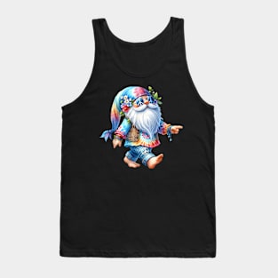 Hippie Santa Graphic For Women Men Kids Christmas In July Tank Top